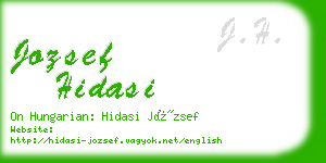 jozsef hidasi business card